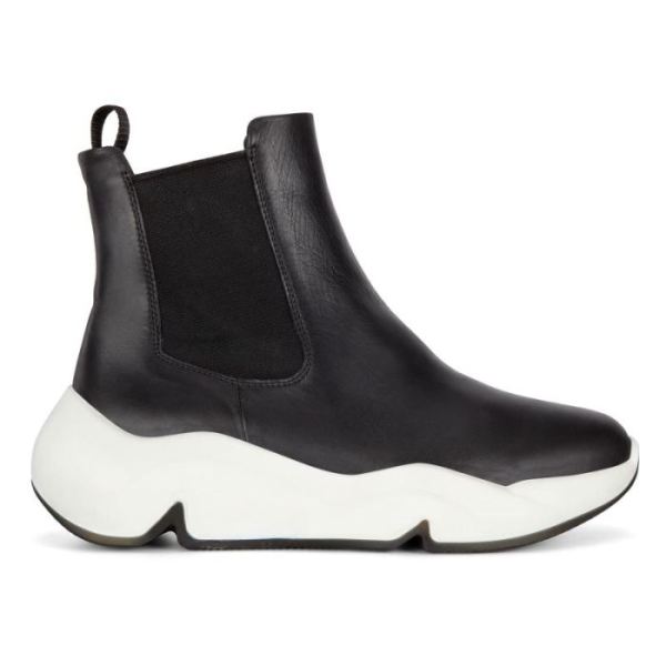 ECCO SHOES -CHUNKY WOMEN'S SNEAKER CHELSEA BOOT-BLACK/BLACK