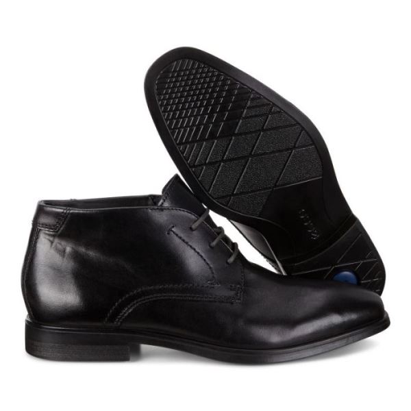 ECCO SHOES -MELBOURNE MEN'S DRESS BOOT-BLACK/MAGNET