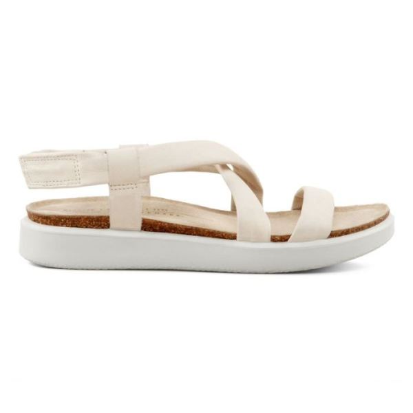 ECCO SHOES -CORKSPHERE WOMEN'S FLAT SANDAL-LIMESTONE