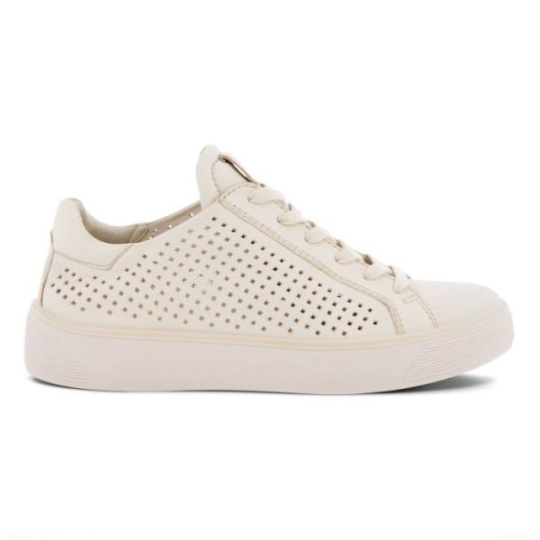 ECCO SHOES -STREET TRAY W LACED SHOES-LIMESTONE