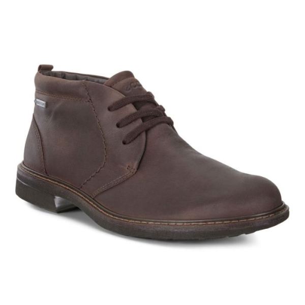 ECCO SHOES -TURN GTX MEN'S CHUKKA TIE-COCOA BROWN