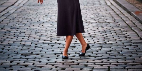 ECCO SHOES -ANINE BALLERINA-BLACK PATENT