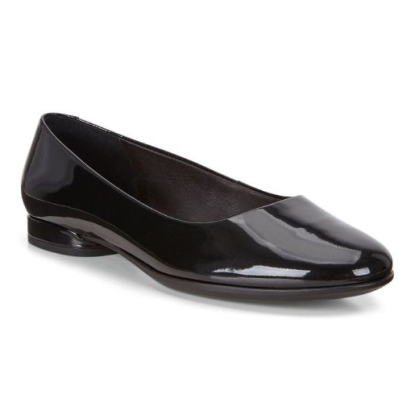 ECCO SHOES -ANINE BALLERINA-BLACK PATENT