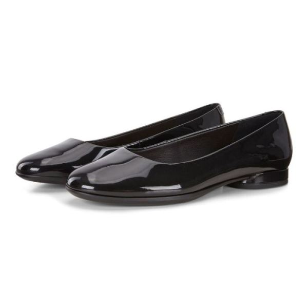 ECCO SHOES -ANINE BALLERINA-BLACK PATENT