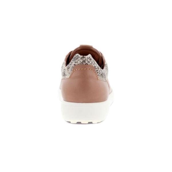 ECCO SHOES -SOFT 7 WOMEN'S STREET SNEAKER 2.0-MOREL/LIMESTONEBLACK