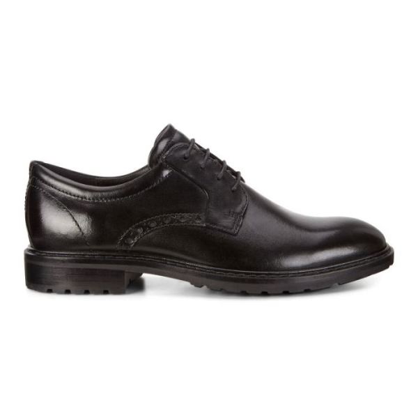 ECCO SHOES -VITRUS I PLAIN TOE TIE-BLACK