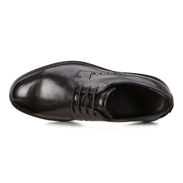 ECCO SHOES -VITRUS I PLAIN TOE TIE-BLACK