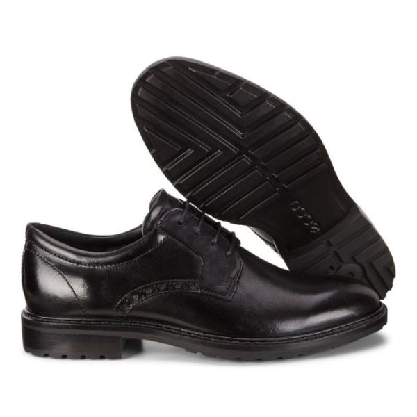 ECCO SHOES -VITRUS I PLAIN TOE TIE-BLACK