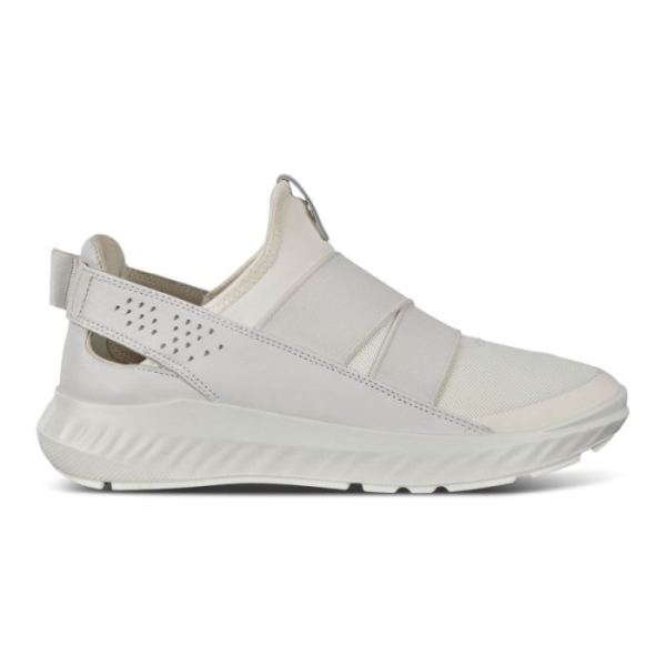 ECCO SHOES -ST.1 LITE WOMEN'S SLIP-ON SNEAKERS-WHITE/WHITE/WHITE