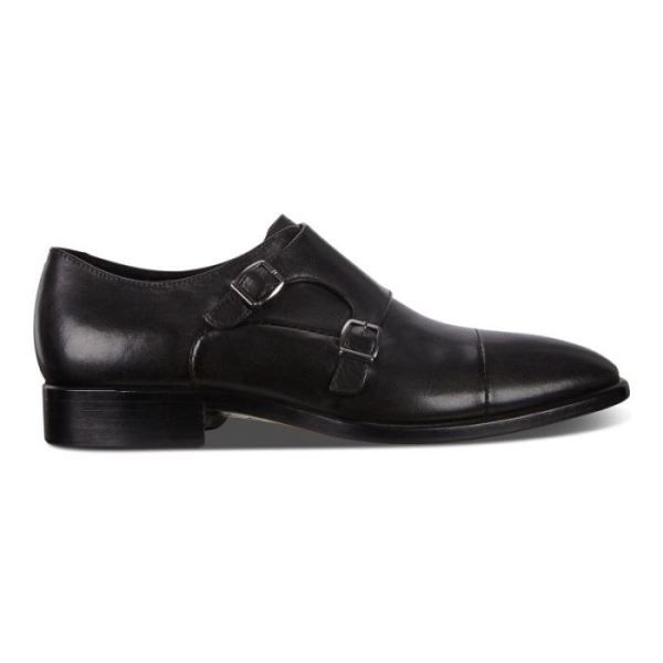 ECCO SHOES -VITRUS MONDIAL DOUBLE MONK MEN'S STRAP SHOES-BLACK