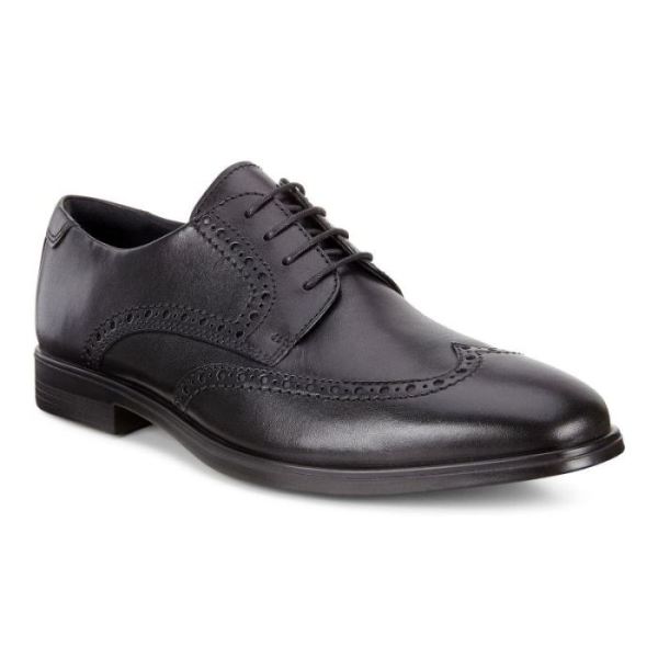 ECCO SHOES -MELBOURNE WINGTIP TIE-BLACK