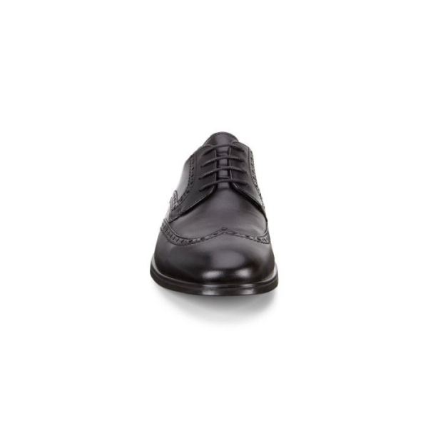 ECCO SHOES -MELBOURNE WINGTIP TIE-BLACK
