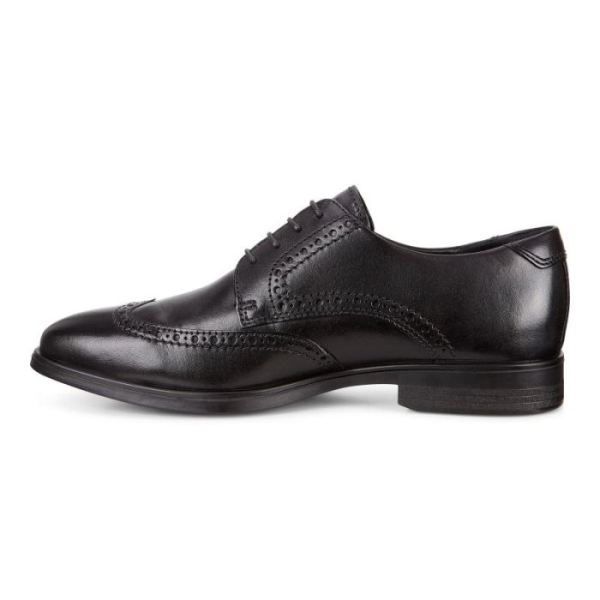 ECCO SHOES -MELBOURNE WINGTIP TIE-BLACK