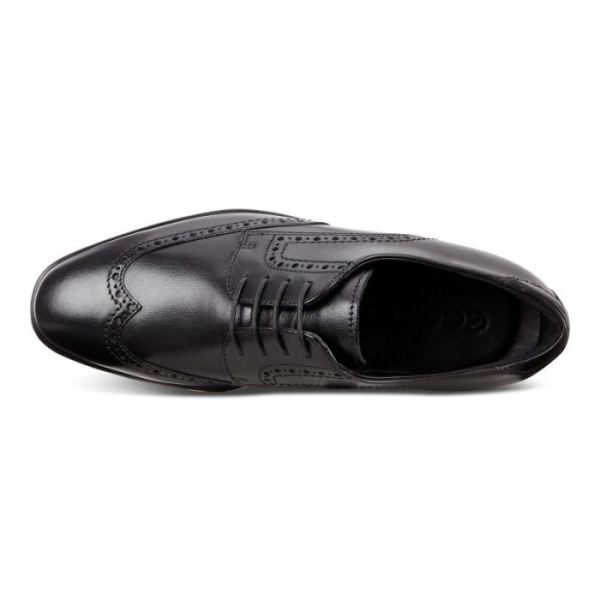 ECCO SHOES -MELBOURNE WINGTIP TIE-BLACK