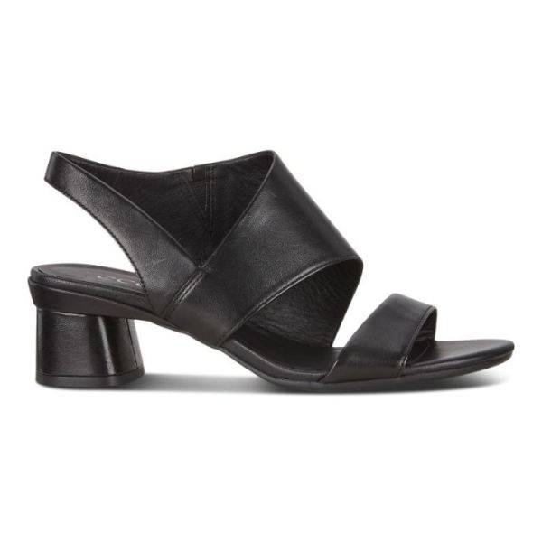 ECCO SHOES -ELEVATE 45 BLOCK HEEL WOMEN'S SANDALS-BLACK