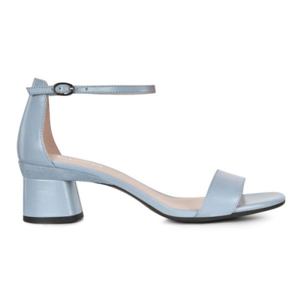 ECCO SHOES -ELEVATE 45 BLOCK HEEL STRAPPY WOMEN'S SANDALS-DUSTY BLUE