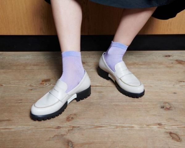 ECCO SHOES -MODTRAY WOMEN'S PENNY LOAFER-LIMESTONE