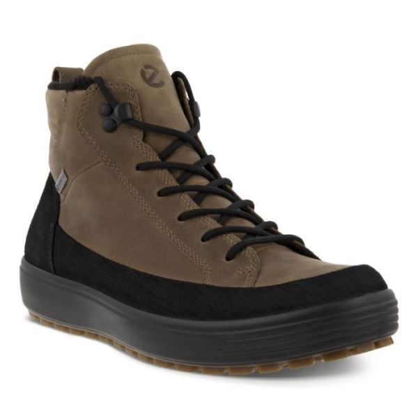 ECCO SHOES -SOFT7 TRED MEN'S WINTER BOOT-BLACK/NAVAJO BROWN