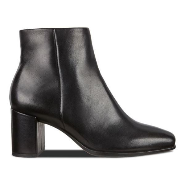ECCO SHOES -SHAPE 60 WOMEN'S SQUARED ZIPPERED BOOT-BLACK