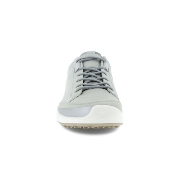 ECCO SHOES -MEN'S GOLF BIOM HYBRID LACED-CONCRETE/SILVER METALLIC/CONCRETE