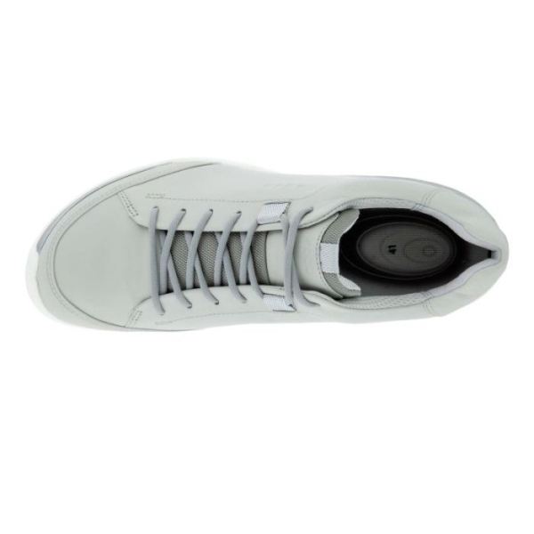 ECCO SHOES -MEN'S GOLF BIOM HYBRID LACED-CONCRETE/SILVER METALLIC/CONCRETE