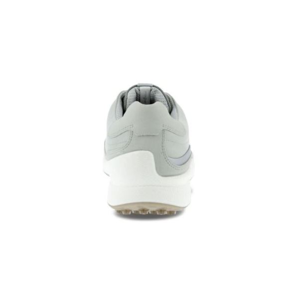 ECCO SHOES -MEN'S GOLF BIOM HYBRID LACED-CONCRETE/SILVER METALLIC/CONCRETE