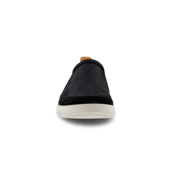 ECCO SHOES -COLLIN 2.0 MEN'S RETRO SLIP-ON-BLACK/BLACK