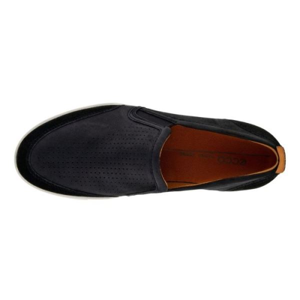 ECCO SHOES -COLLIN 2.0 MEN'S RETRO SLIP-ON-BLACK/BLACK