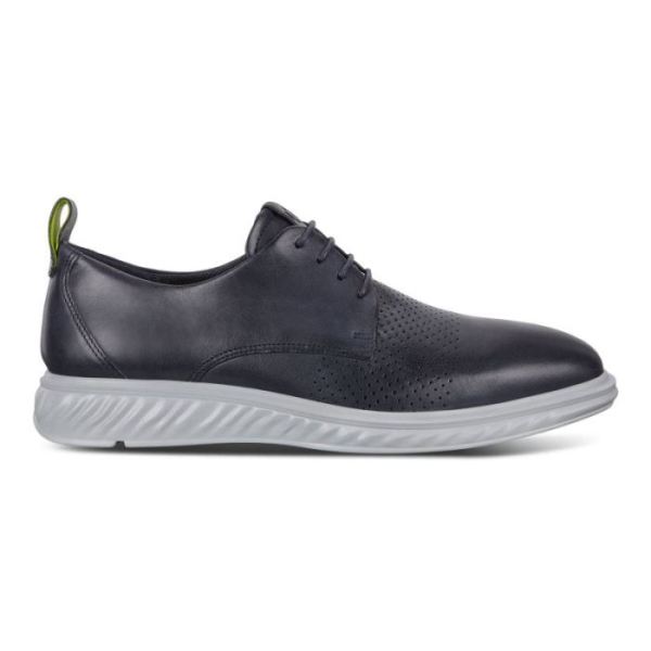 ECCO SHOES -ST.1 HYBRID LITE PLAIN-TOE DERBY SHOES-DENIM BLUE