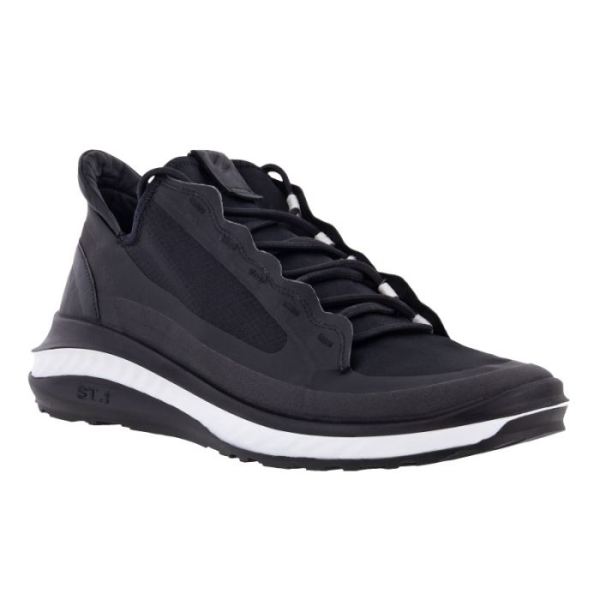 ECCO SHOES -ST.360 MEN'S ATHLETIC SNEAKER-BLACK