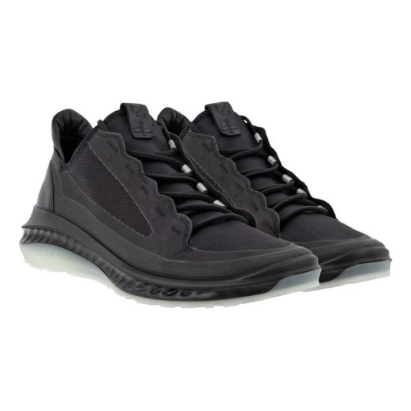ECCO SHOES -ST.360 MEN'S ATHLETIC SNEAKER-BLACK