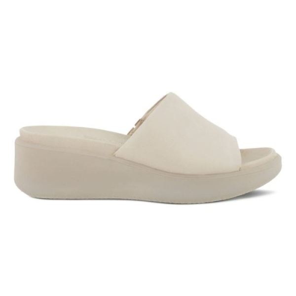 ECCO SHOES -FLOWT LX WOMEN'S WEDGE SANDAL SLIDE-LIMESTONE