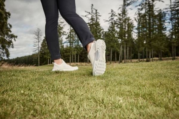 ECCO SHOES -BIOM H4 WOMEN'S GOLF SHOE-WHITE/SILVER GREY