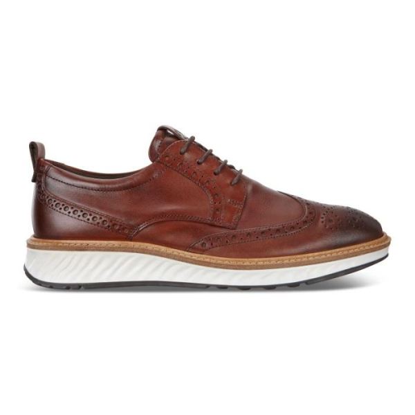ECCO SHOES -ST.1 HYBRID MEN'S BROGUE-COGNAC