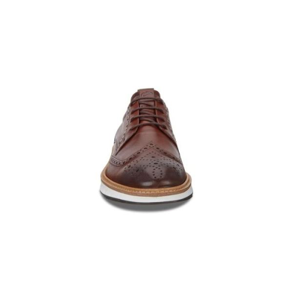 ECCO SHOES -ST.1 HYBRID MEN'S BROGUE-COGNAC