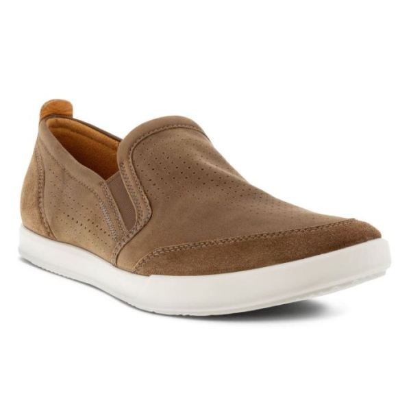 ECCO SHOES -COLLIN 2.0 MEN'S RETRO SLIP-ON-BIRCH/BIRCH
