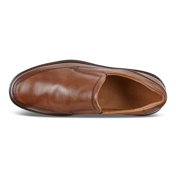 ECCO SHOES -HOLTON APRON MEN'S TOE SLIP ON-AMBER