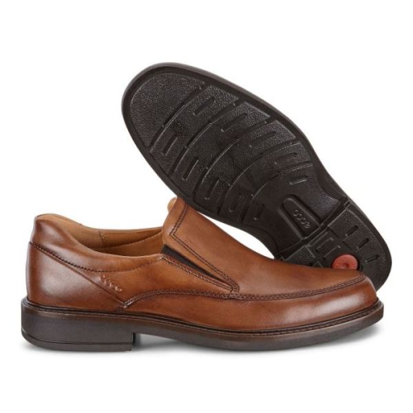 ECCO SHOES -HOLTON APRON MEN'S TOE SLIP ON-AMBER