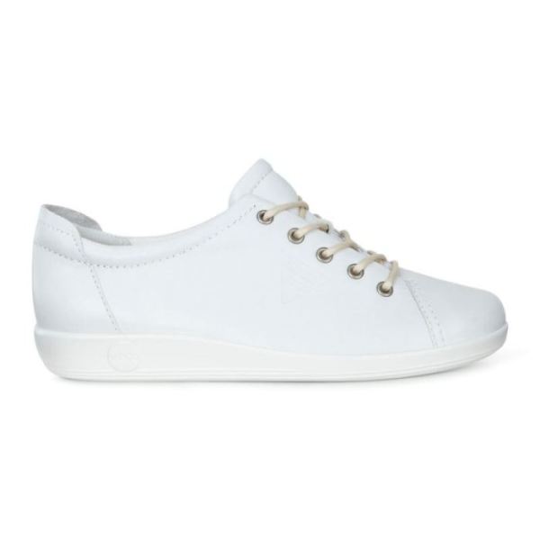 ECCO SHOES -SOFT 2.0 WOMEN'S TIE-WHITE