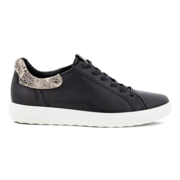 ECCO SHOES -SOFT 7 WOMEN'S STREET SNEAKER 2.0-BLACK/LIMESTONEBLACK