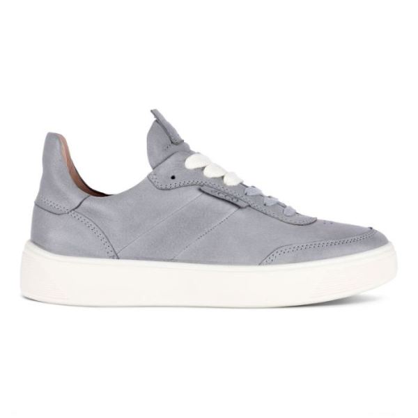 ECCO SHOES -STREET TRAY WOMEN'S STREET SNEAKER-SILVER GREY