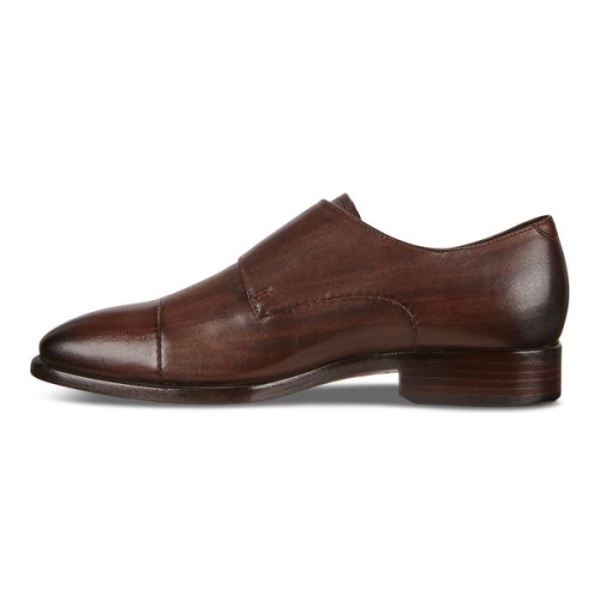 ECCO SHOES -VITRUS MONDIAL DOUBLE MONK MEN'S STRAP SHOES-COCOA BROWN