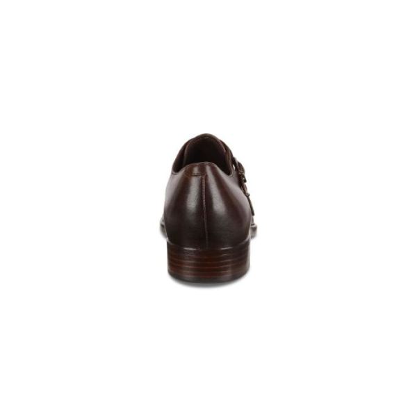 ECCO SHOES -VITRUS MONDIAL DOUBLE MONK MEN'S STRAP SHOES-COCOA BROWN