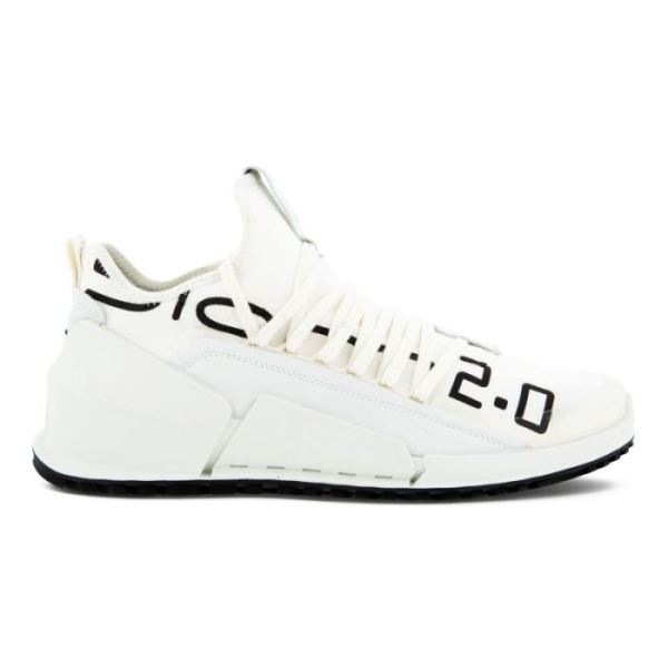 ECCO SHOES -BIOM 2.0 MEN'S LOW TEX BRAND-BRIGHT WHITE/WHITE