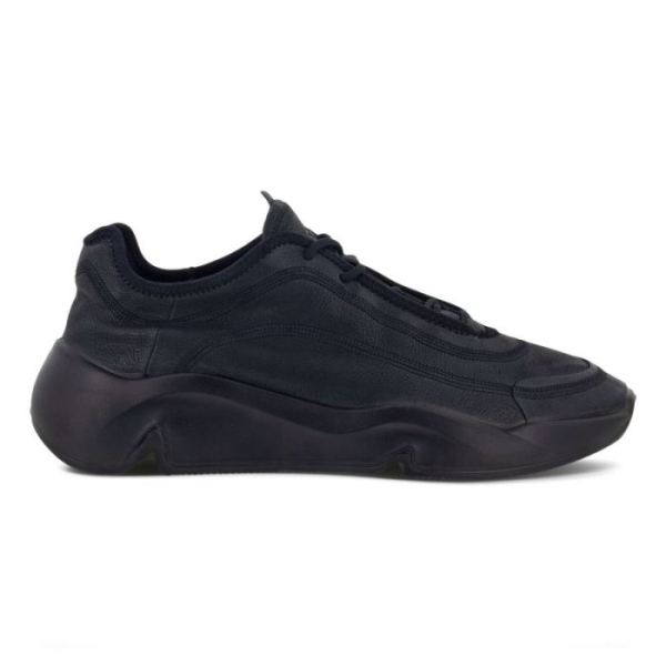 ECCO SHOES -CHUNKY MEN'S SNEAKER RETRO-BLACK