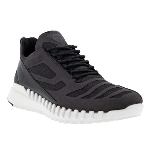 ECCO SHOES -ZIPFLEX MEN'S BREATHRU HM-BLACK/BLACK