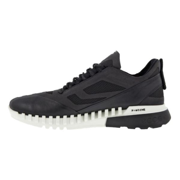 ECCO SHOES -ZIPFLEX MEN'S BREATHRU HM-BLACK/BLACK