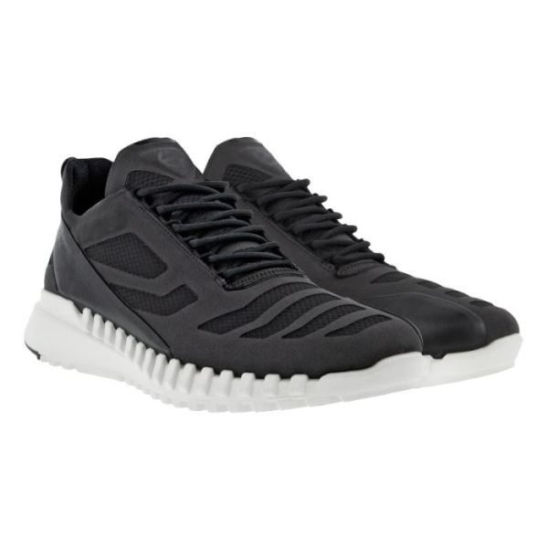 ECCO SHOES -ZIPFLEX MEN'S BREATHRU HM-BLACK/BLACK