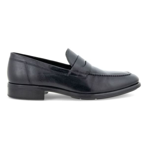 ECCO SHOES -CITYTRAY MEN'S PENNY LOAFER-BLACK/BLACK