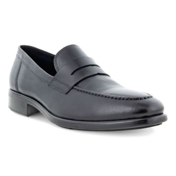ECCO SHOES -CITYTRAY MEN'S PENNY LOAFER-BLACK/BLACK